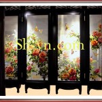 Tranh thêu tay nghệ thuật 'Bộ bình phong hoa hồng 1034'