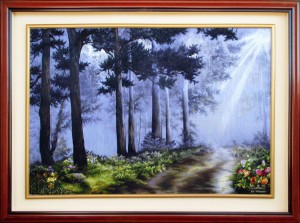 Tranh thêu tay Sài Gòn 'Nắng ấm rừng hoang 5030'