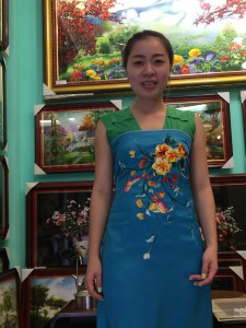 Mẫu thêu áo dài đơn giản 'Mẫu theu hoa 906'
