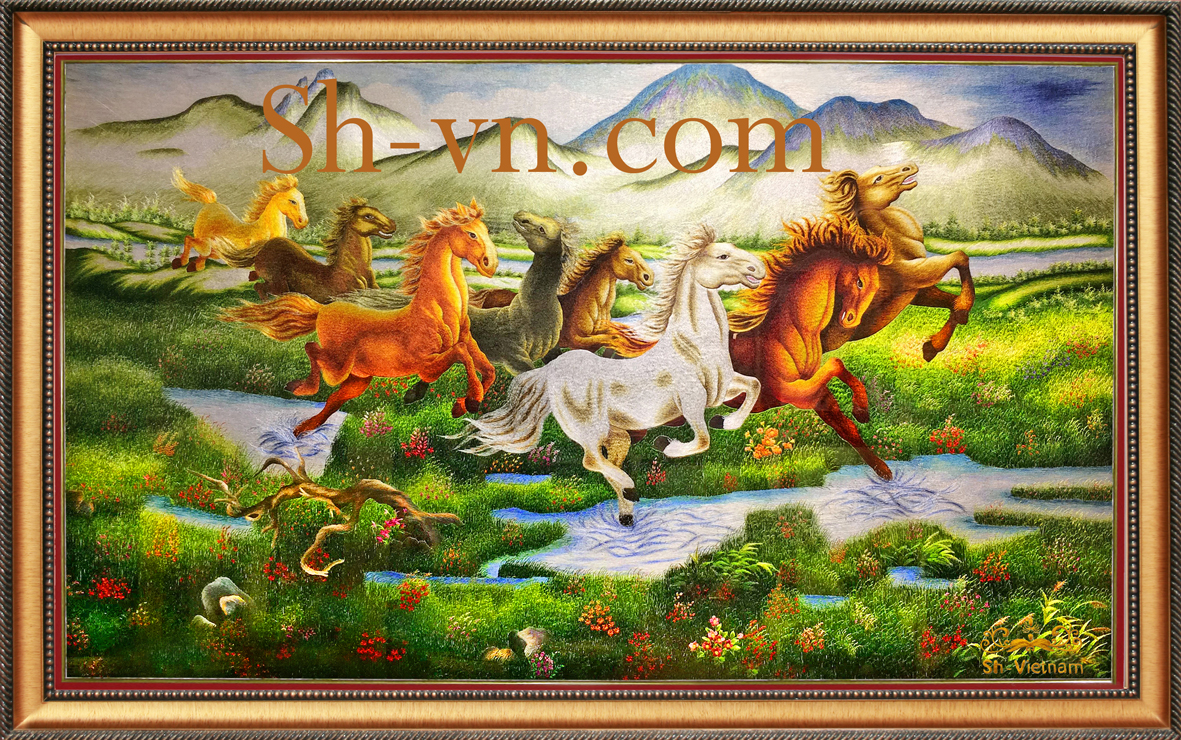 Tranh thêu tay Huế 'Mã đáo thành công 41' Tranh thêu tay Huế 'Mã đáo thành công 41'