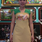 Vải áo dài thêu tay 'Mẫu thêu hoa 907'