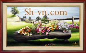 Tranh thêu 'Góc vườn tri ân' Tranh thêu 'Góc vườn tri ân'