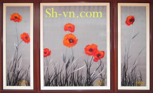 Tranh thêu lụa 'Hoa Poppy (41)'