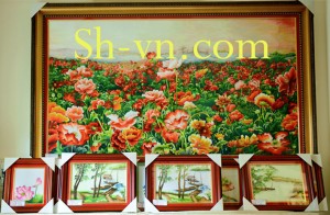Tranh thêu 'Vườn hoa Poppy (17)' Tranh thêu 'Vườn hoa Poppy (17)'
