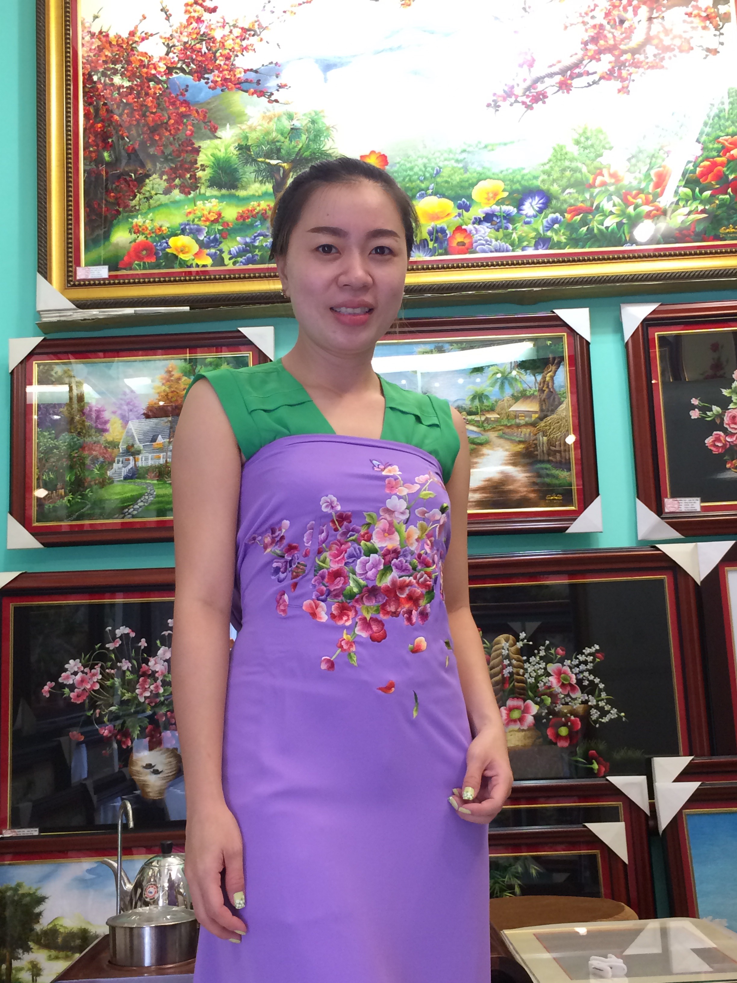 Các mẫu áo dài thêu đẹp 'Mẫu thêu hoa 3' Các mẫu áo dài thêu đẹp 'Mẫu thêu hoa 3'