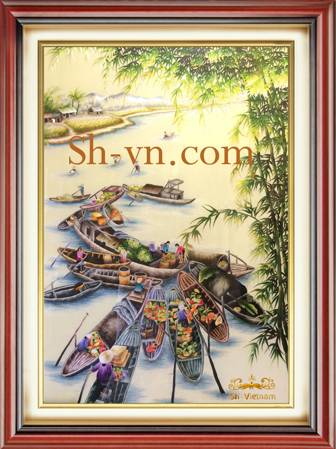 Tranh thêu tay đẹp 'Bến cảng Nhà Rồng (01)' Tranh thêu tay đẹp 'Bến cảng Nhà Rồng (01)'