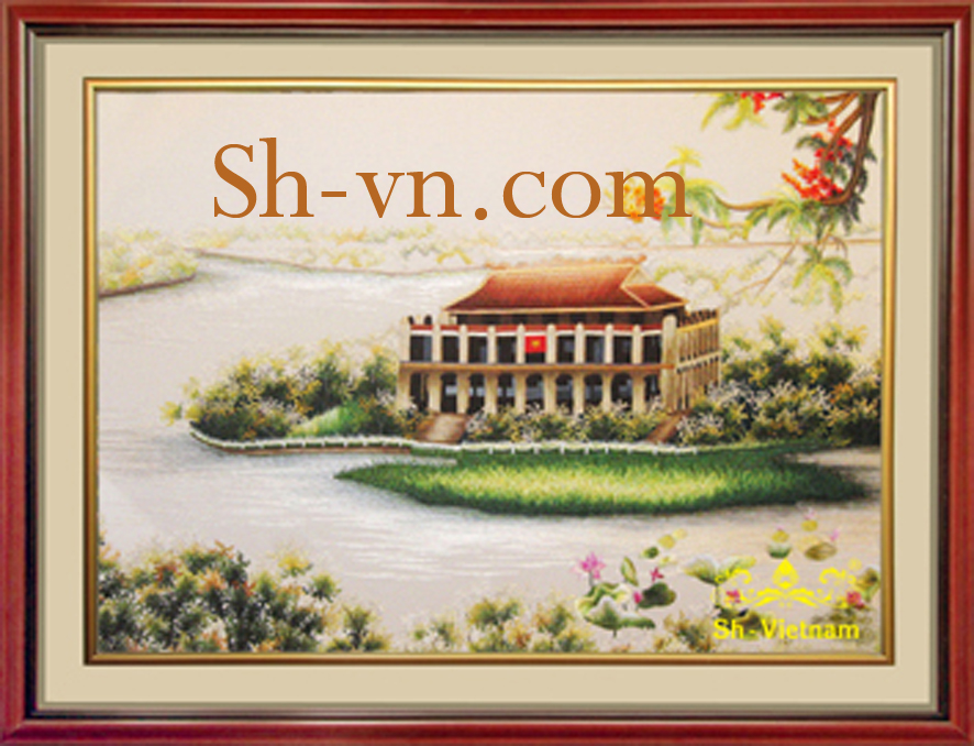 Tranh thêu tay cao cấp 'Bến Nhà Rồng 117' Tranh thêu tay cao cấp 'Bến Nhà Rồng 117'