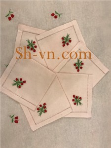 Khăn tay thêu ở Hà Nội ‘Họa tiết tulip (9005)’