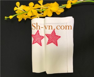 Khăn tay thêu ở Hà Nội ‘Họa tiết ngôi sao (9013)’