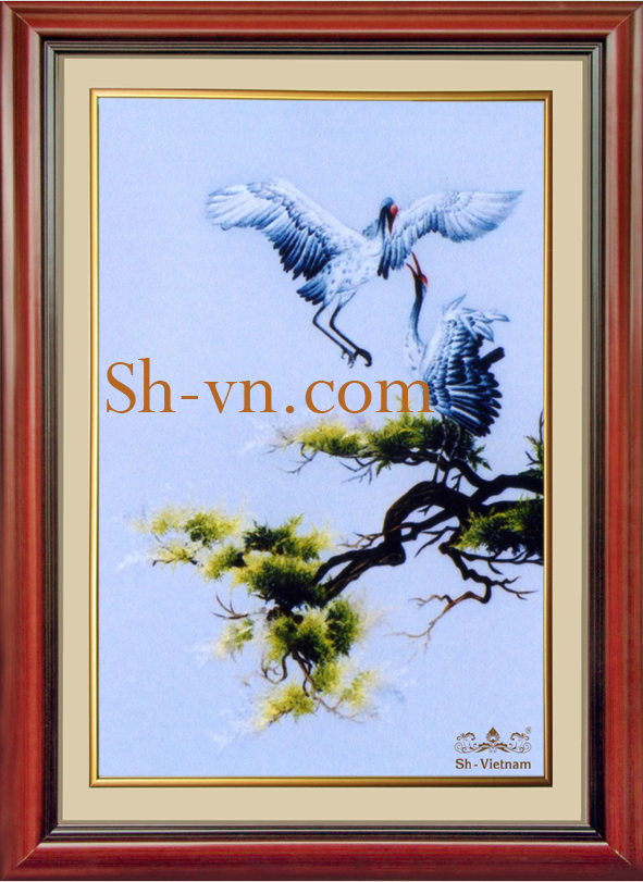 Tranh thêu tay tại TPHCM 'Tùng Hạc (164)'