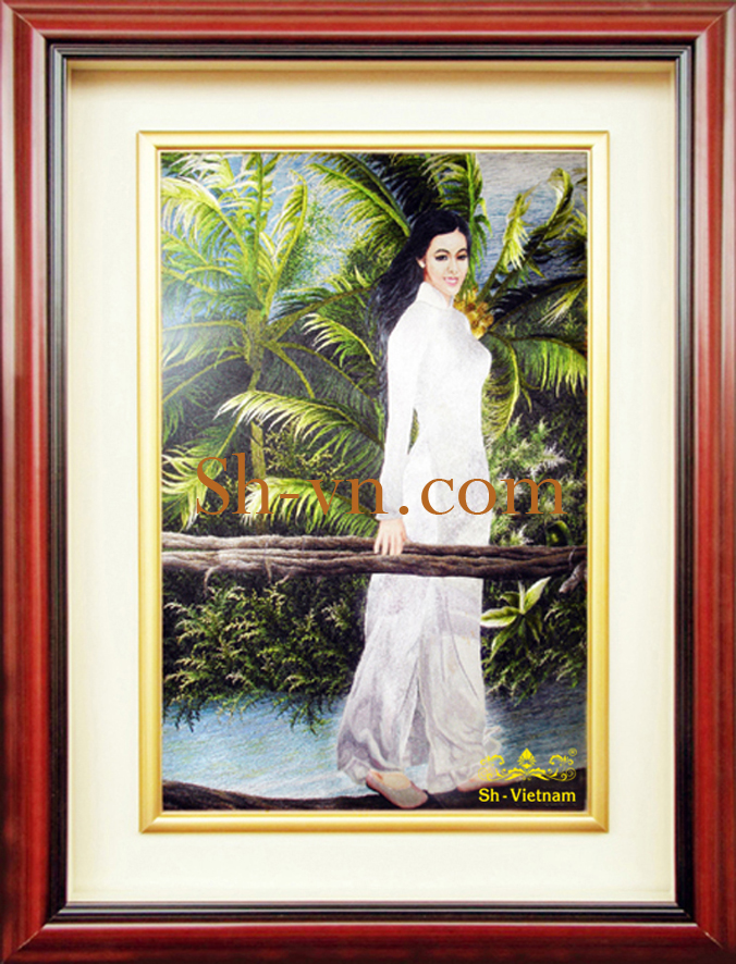 Tranh thêu tay 'Duyến dáng Việt Nam (37)'