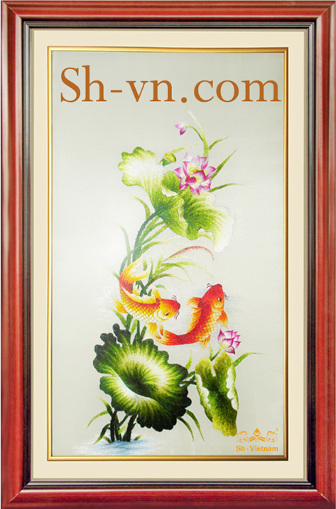 Tranh thêu tay Cá Chép 'Hạnh phúc bên nhau (27)' Tranh thêu tay Cá Chép 'Hạnh phúc bên nhau (27)'