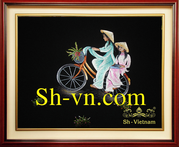 Tranh thêu Nha Trang 'Tuổi học trò (58)'