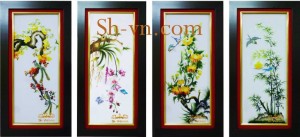 Tranh thêu tay Nha Trang 'Mai Lan Cúc Trúc' (38)