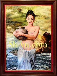 Tranh treo phòng khách 'Nét đẹp Á Đông (48)'