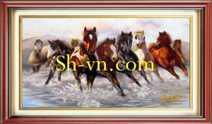 Tranh treo phòng khách 'Mã đáo thành công (75)'