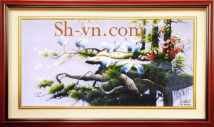 Tranh treo phòng khách 'Hồng Nguyệt (77)' Tranh treo phòng khách 'Hồng Nguyệt (77)'