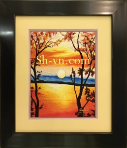 Tranh treo phòng khách 'Chiều thu (143)'