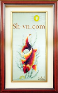 Tranh treo phòng khách 'Lý ngư vọng nguyệt (231)' Tranh treo phòng khách 'Lý ngư vọng nguyệt (231)'