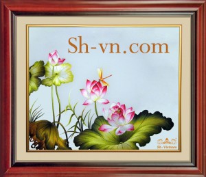 Tranh thêu hoa Sen 'Sen Việt (49)'