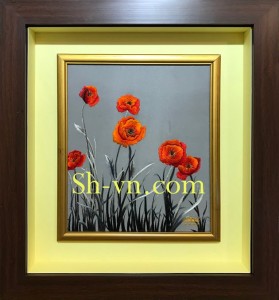 Tranh thêu tay cao cấp 'Hoa Poppy' (804)