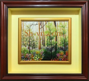 Tranh thêu tay cao cấp 'Rừng xuân' (819)