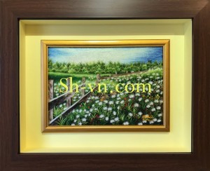 Tranh treo phòng khách 'Vườn Cúc' (802)