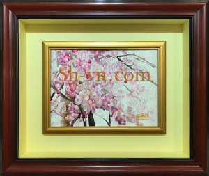Tranh thêu tay truyền thống 'Hoa Đào Nhật' (818)