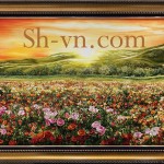 Tranh thêu tay "Bình minh nguyên xuân 2"