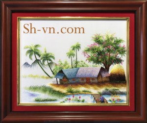 Tranh thêu tay "Quê hương Việt Nam" Tranh thêu tay "Quê hương Việt Nam"