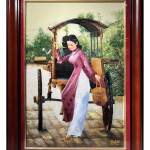 Tranh thêu tay chân dung "Trở về"