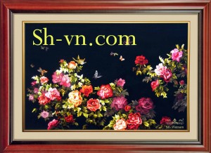 Tranh thêu tay hoa đẹp "Vũ khúc mùa xuân (1094)"
