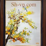 Những bức tranh thêu tay hoa đẹp "Quyến rũ"