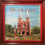 Tranh thêu tay Sài Gòn "Nhà thờ Đức Bà (3057)"