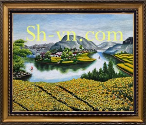 Tranh thêu quê hương "Non nước hữu tình"