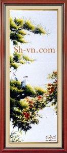 Tranh Thêu Tay cao cấp Đôi Uyên Ương ‘Tùng Hạc’ (2026)