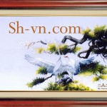Tranh thêu tay "Tùng hạc (2021)"