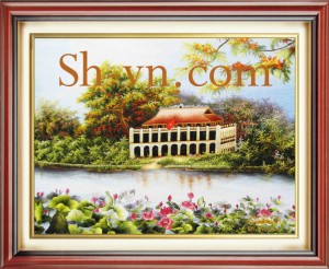 Tranh thêu tay cao cấp “Bến cảng nhà rồng (191207)”