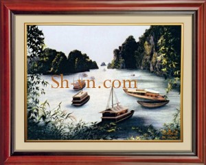 Tranh thêu tay Vịnh Hạ Long ‘Vịnh Hạ Long 93’