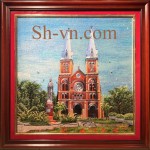 Tranh thêu tay “Nhà Thờ Đức Bà”
