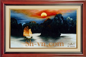 Tranh thêu thuận buồm xuôi gió ‘Vịnh Hạ Long (05)’