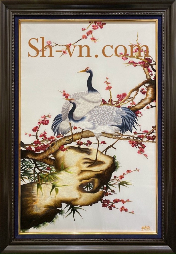 Tranh thêu Tùng hạc 'Hạc vui xuân' Tranh-theu-tung-hac-shvn (17)