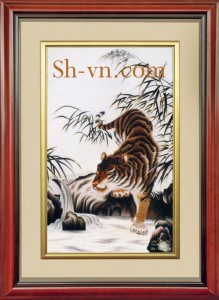 Tranh thêu con hổ “Anh hùng vạn dặm” (3203)