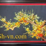 Tranh thêu tay Hoa mai “Đánh thức mùa xuân (20)”