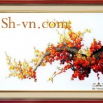 Tranh thêu tay hoa đào ‘Hoa đào 6’