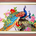 Tranh thêu tay đôi uyên ương ‘Sắc xuân 86’