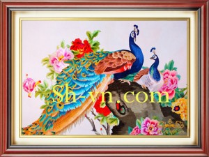 Tranh thêu tay đôi uyên ương ‘Sắc xuân 86’