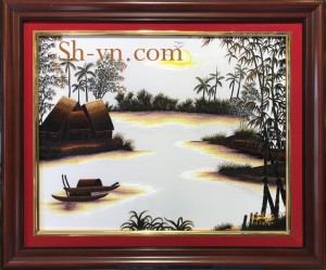 Tranh thêu tay ‘Bình minh quê tôi (07)’