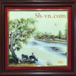 Tranh thêu tay ‘Nhịp sống quê hương (26)’