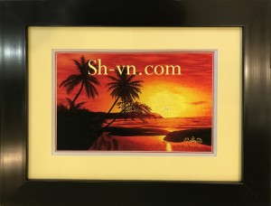 Tranh thêu quê hương ‘Bình minh quê tôi (144)’